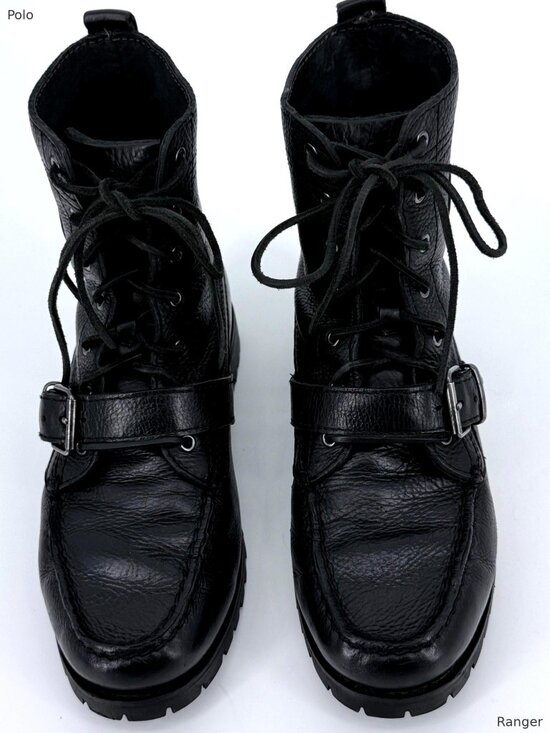 Polo Ralph Lauren Ranger Leather Buckle Boots Black Size 8 main image 11